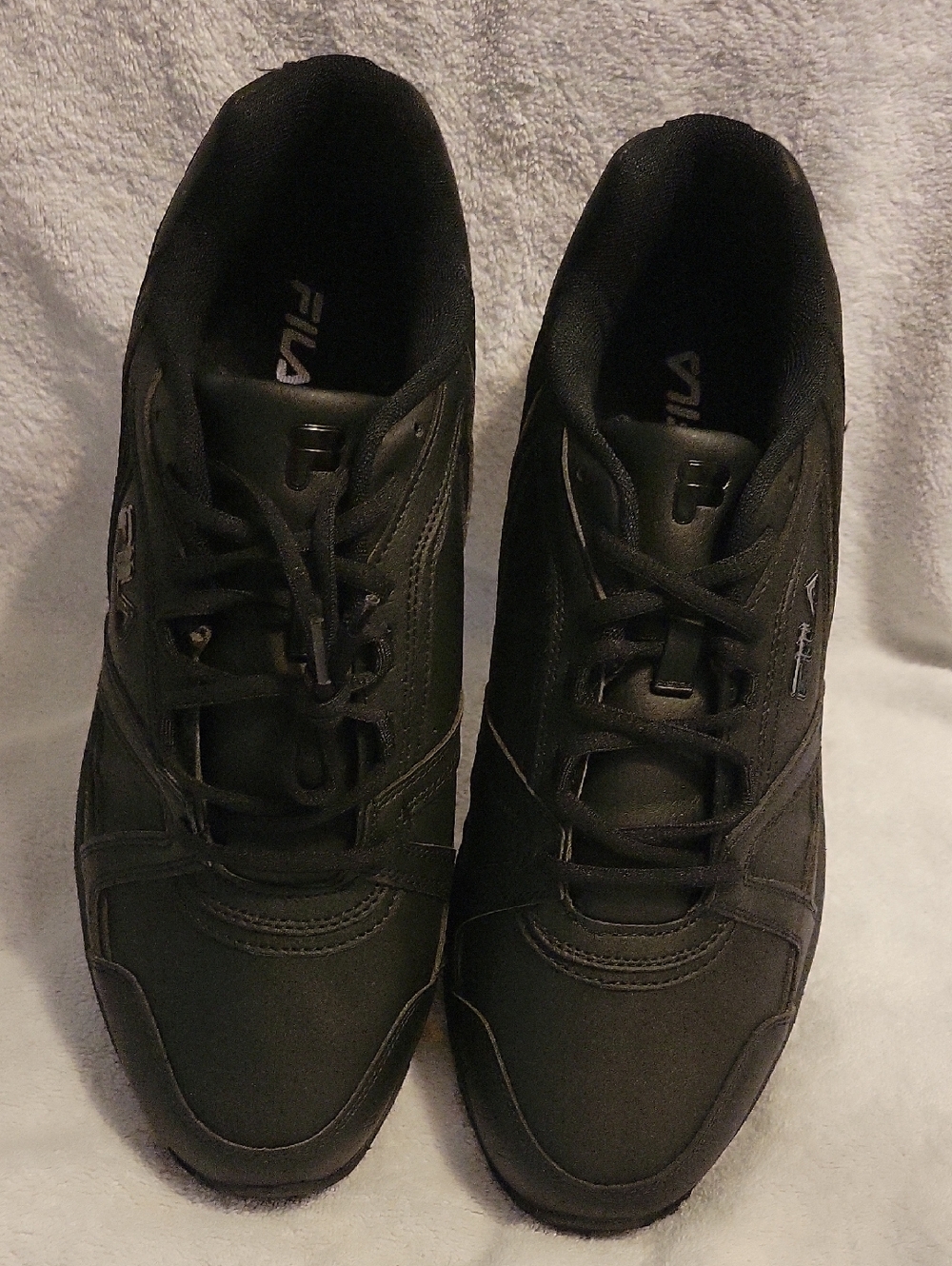 FILA Men's Black Athletic Sneakers - Classic Lace-Up Comfort Size 13